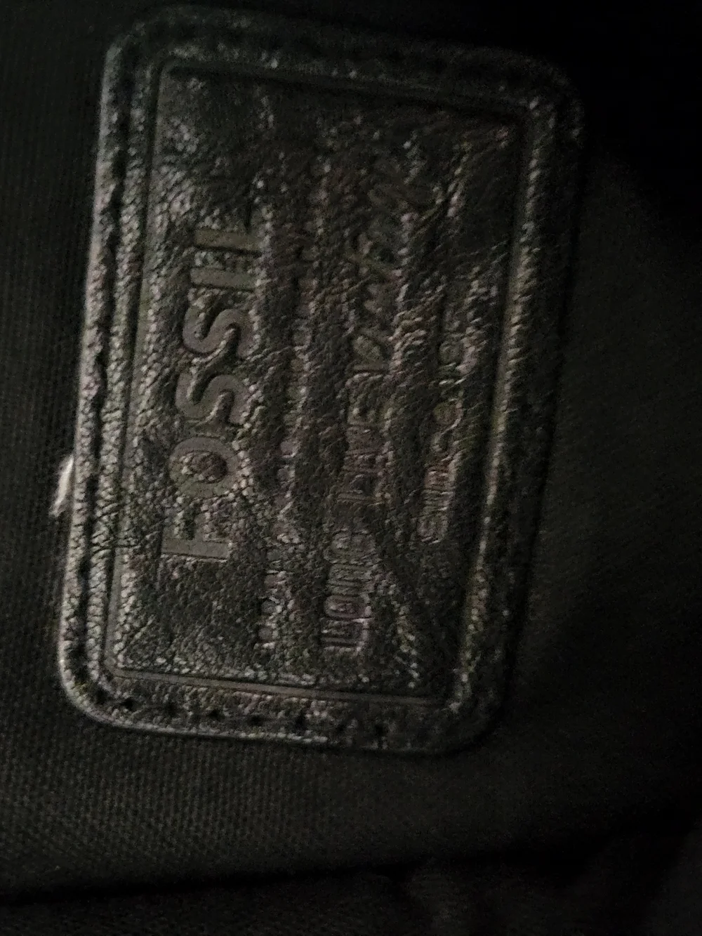 Fossil Black Studded Leather Bag